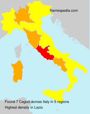Surname Cagiati in Italy Surname Cagiati in Italy
