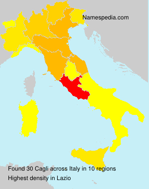 Surname Cagli in Italy