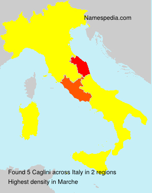 Surname Caglini in Italy Surname Caglini in Italy