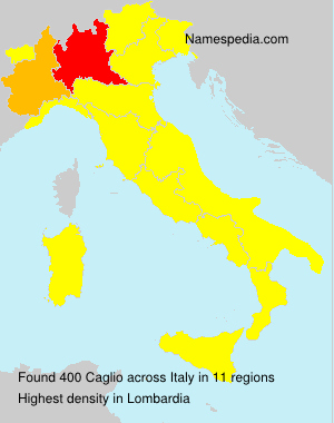 Surname Caglio in Italy Surname Caglio in Italy