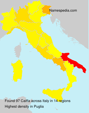 Surname Caiffa in Italy Surname Caiffa in Italy
