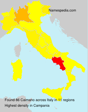 Surname Caimano in Italy
