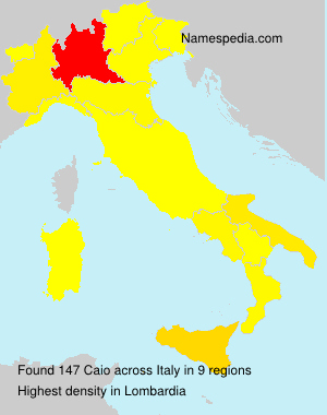 Surname Caio in Italy Surname Caio in Italy