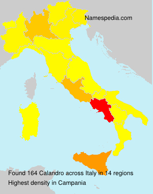 Surname Calandro in Italy Surname Calandro in Italy