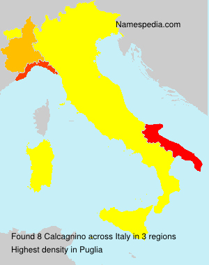 Surname Calcagnino in Italy Surname Calcagnino in Italy