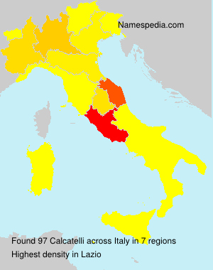 Surname Calcatelli in Italy Surname Calcatelli in Italy