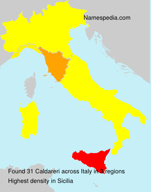 Surname Caldareri in Italy Surname Caldareri in Italy