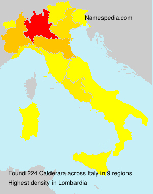 Surname Calderara in Italy Surname Calderara in Italy