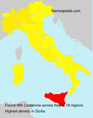 Surname Calderone in Italy Surname Calderone in Italy