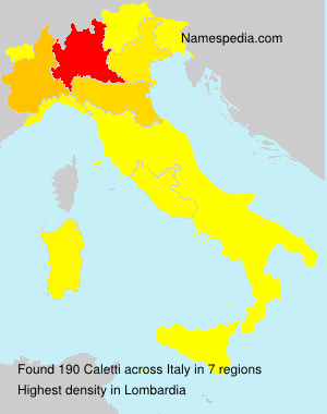 Surname Caletti in Italy Surname Caletti in Italy