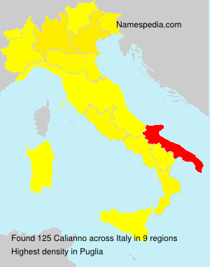 Surname Calianno in Italy Surname Calianno in Italy