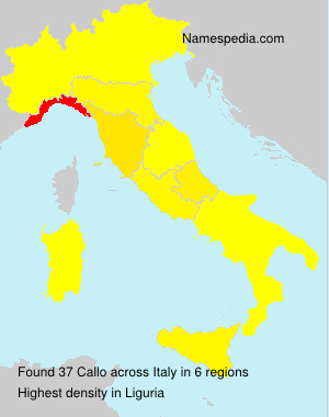 Surname Callo in Italy Surname Callo in Italy