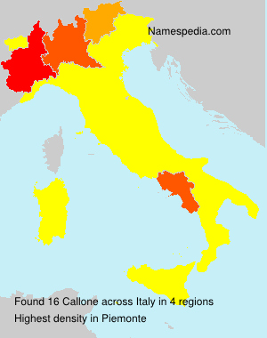 Surname Callone in Italy Surname Callone in Italy