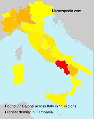 Surname Calone in Italy Surname Calone in Italy