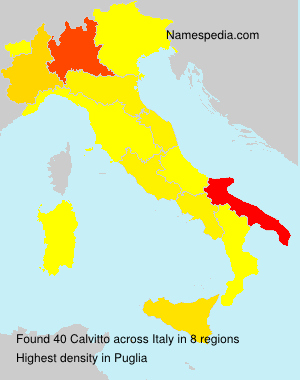 Surname Calvitto in Italy Surname Calvitto in Italy