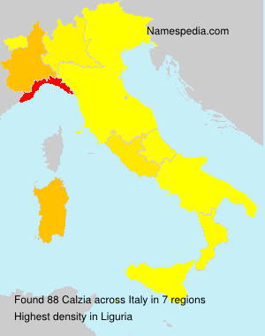 Surname Calzia in Italy