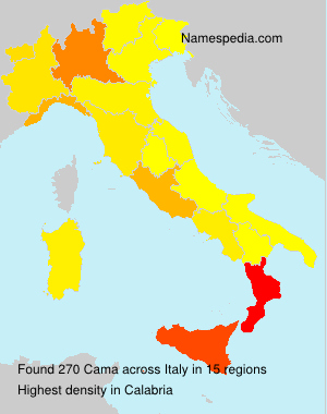 Surname Cama in Italy Surname Cama in Italy