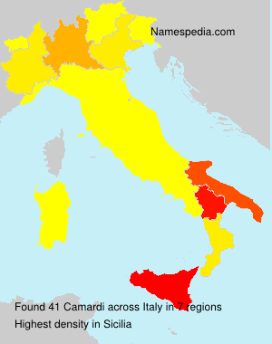 Surname Camardi in Italy Surname Camardi in Italy