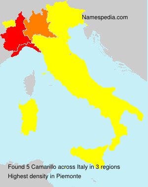 Surname Camarillo in Italy