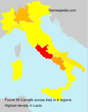 Surname Camelio in Italy Surname Camelio in Italy