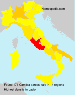 Surname Camicia in Italy Surname Camicia in Italy
