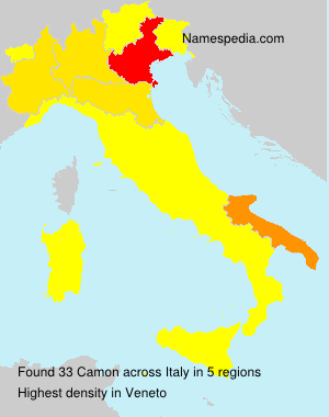 Surname Camon in Italy Surname Camon in Italy