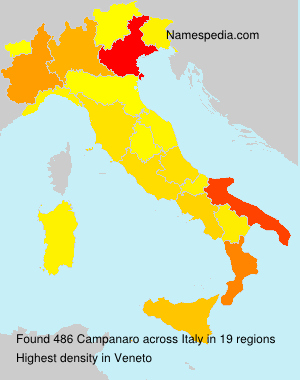 Surname Campanaro in Italy Surname Campanaro in Italy