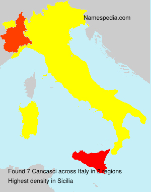 Surname Cancasci in Italy Surname Cancasci in Italy