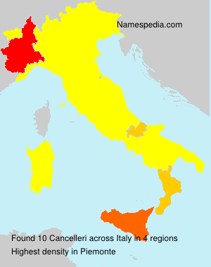 Surname Cancelleri in Italy Surname Cancelleri in Italy
