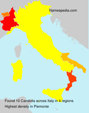 Surname Candiota in Italy Surname Candiota in Italy