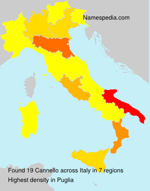 Surname Cannello in Italy Surname Cannello in Italy