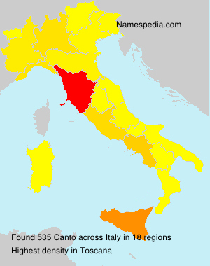Surname Canto in Italy Surname Canto in Italy