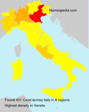 Surname Caon in Italy Surname Caon in Italy