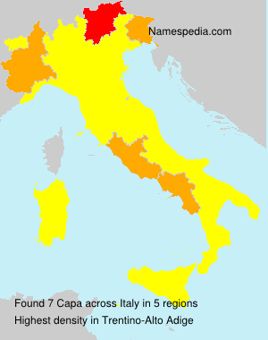 Surname Capa in Italy Surname Capa in Italy