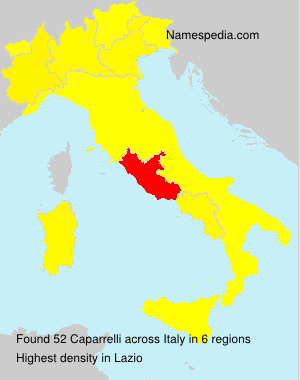 Surname Caparrelli in Italy