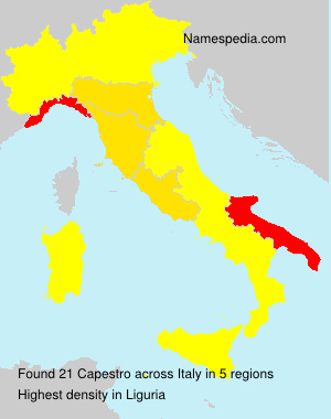 Surname Capestro in Italy Surname Capestro in Italy