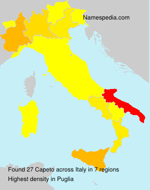 Surname Capeto in Italy Surname Capeto in Italy