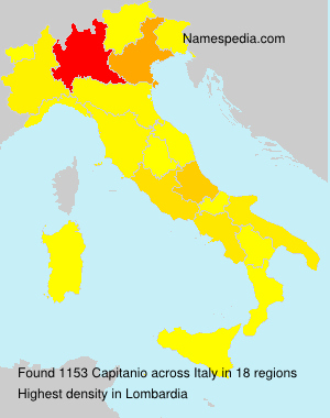 Surname Capitanio in Italy Surname Capitanio in Italy