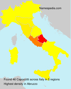 Surname Capoccitti in Italy Surname Capoccitti in Italy