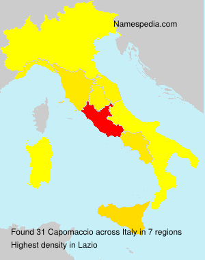 Surname Capomaccio in Italy Surname Capomaccio in Italy