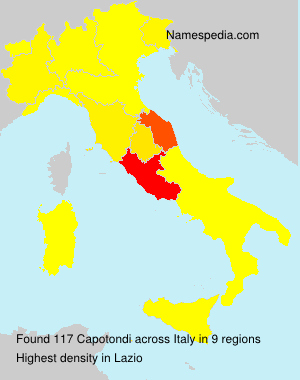 Surname Capotondi in Italy Surname Capotondi in Italy