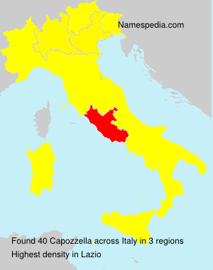 Surname Capozzella in Italy Surname Capozzella in Italy