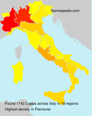 Surname Cappa in Italy Surname Cappa in Italy