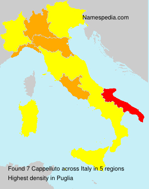 Surname Cappelluto in Italy Surname Cappelluto in Italy