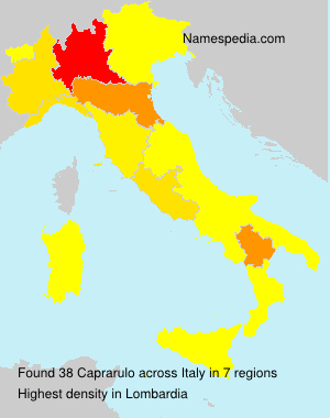 Surname Caprarulo in Italy Surname Caprarulo in Italy