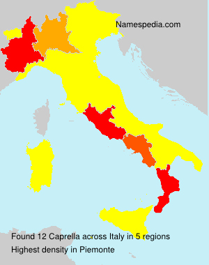 Surname Caprella in Italy