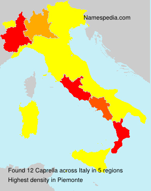 Surname Caprella in Italy Surname Caprella in Italy