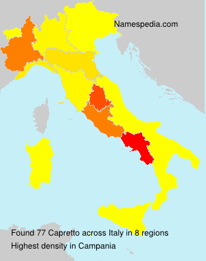 Surname Capretto in Italy Surname Capretto in Italy