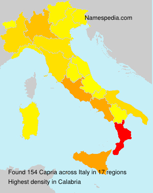 Surname Capria in Italy Surname Capria in Italy