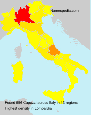 Surname Capuzzi in Italy Surname Capuzzi in Italy